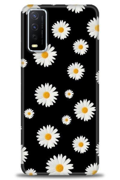 Rulet Aksesuar جراب سيليكون متوافق مع هاتف Vivo Y20 HD مطبوع + واقي شاشة سيرا...