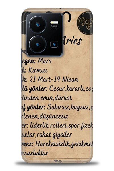 Rulet Aksesuar جراب سيليكون متوافق مع هاتف Vivo Y35 HD مطبوع + واقي شاشة سيرا...