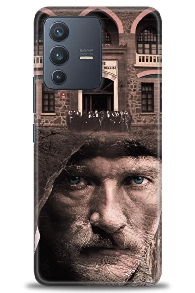 Rulet Aksesuar Vivo V23 5g Compatible Hd Printed Silicone Case + Ceramic Scre...