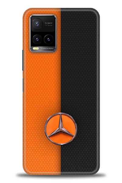 Rulet Aksesuar جراب سيليكون متوافق مع هاتف Vivo Y21S HD مطبوع + واقي شاشة سير...