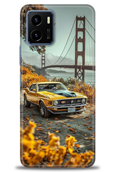 Rulet Aksesuar جراب سيليكون متوافق مع هاتف Vivo Y15S HD مطبوع + واقي شاشة سير...