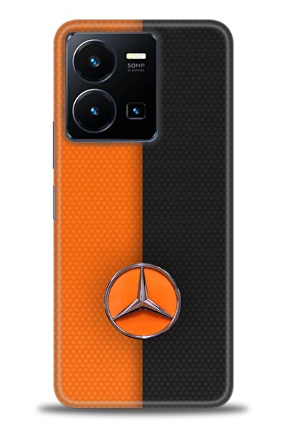 Rulet Aksesuar جراب سيليكون متوافق مع هاتف Vivo Y35 HD مطبوع + واقي شاشة سيرا...