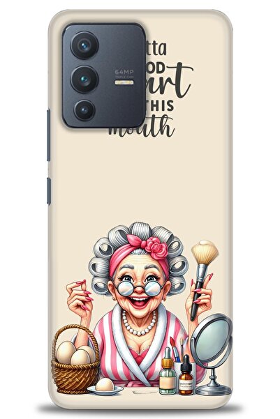 Rulet Aksesuar حافظة سيليكون متوافقة مع هاتف Vivo V23 5G HD مطبوع + واقي شاشة...