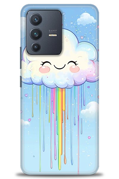 Rulet Aksesuar حافظة سيليكون متوافقة مع هاتف Vivo V23 5G HD مطبوع + واقي شاشة...