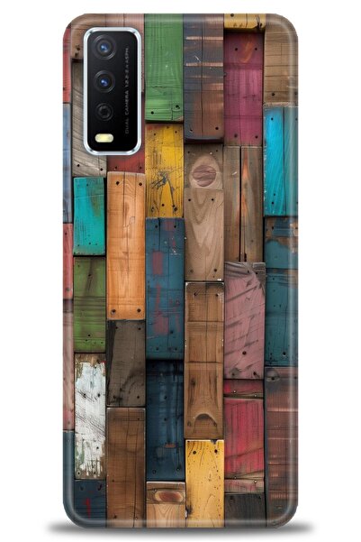 Rulet Aksesuar جراب سيليكون متوافق مع هاتف Vivo Y11S HD مطبوع + واقي شاشة سير...