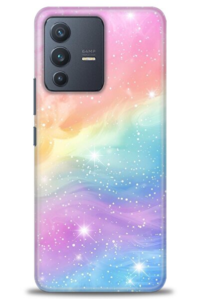 Rulet Aksesuar Vivo V23 5g Compatible Hd Printed Silicone Case + Ceramic Scre...