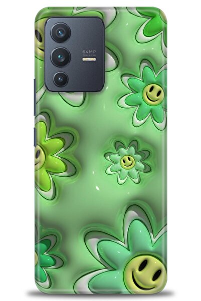 Rulet Aksesuar حافظة سيليكون متوافقة مع هاتف Vivo V23 5G HD مطبوع + واقي شاشة...