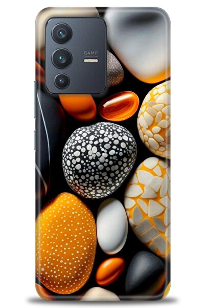 Rulet Aksesuar حافظة سيليكون متوافقة مع هاتف Vivo V23 5G HD مطبوع + واقي شاشة...