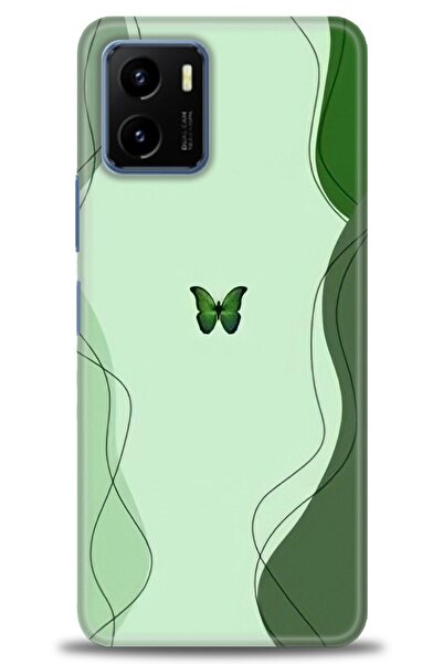 Rulet Aksesuar جراب سيليكون متوافق مع هاتف Vivo Y15S HD مطبوع + واقي شاشة سير...