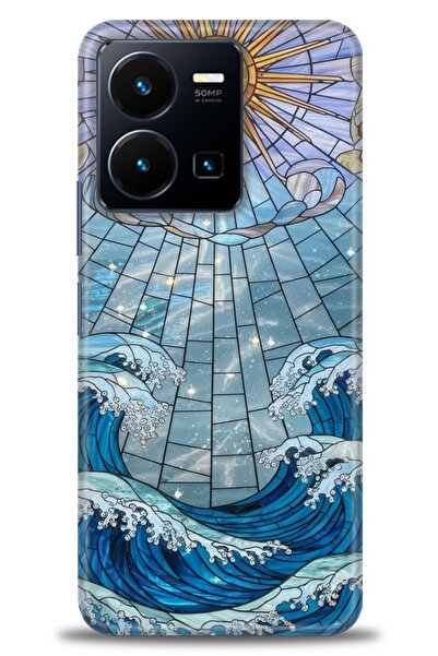 Rulet Aksesuar Vivo Y22S Compatible Hd Printed Silicone Case + Ceramic Screen...