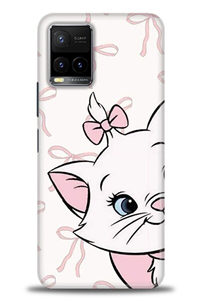 Rulet Aksesuar جراب سيليكون متوافق مع هاتف Vivo Y33S HD مطبوع + واقي شاشة سير...