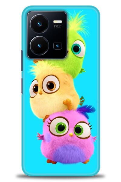 Rulet Aksesuar جراب سيليكون متوافق مع هاتف Vivo Y22S HD مطبوع + واقي شاشة سير...