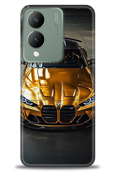 Rulet Aksesuar جراب سيليكون متوافق مع هاتف Vivo Y17S HD مطبوع + واقي شاشة سير...