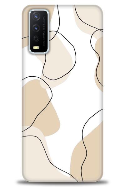 Rulet Aksesuar جراب سيليكون متوافق مع هاتف Vivo Y11S HD مطبوع + واقي شاشة سير...