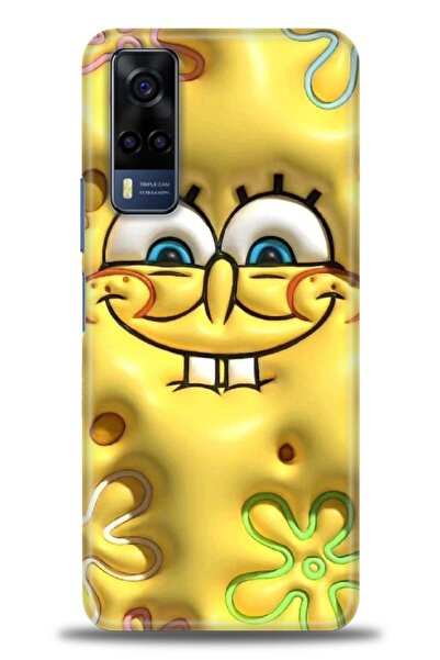 Rulet Aksesuar جراب سيليكون متوافق مع هاتف Vivo Y51 HD مطبوع + واقي شاشة سيرا...