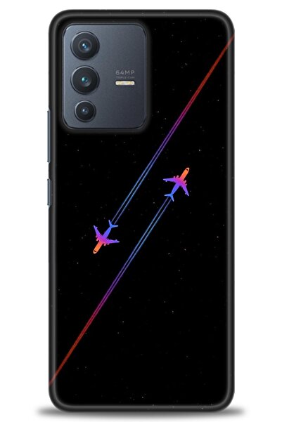 Rulet Aksesuar حافظة سيليكون متوافقة مع هاتف Vivo V23 5G HD مطبوع + واقي شاشة...