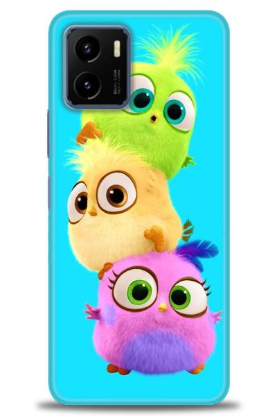 Rulet Aksesuar جراب سيليكون متوافق مع هاتف Vivo Y15S HD مطبوع + واقي شاشة سير...