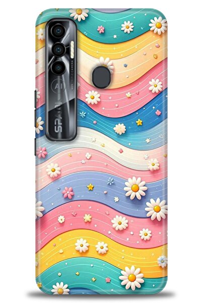 kılıfevreni غطاء متوافق مع هاتف Tecno Spark 7 Pro A+ Plus غطاء HD مطبوع - غطا...