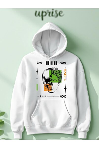 Vordevia Sweatshirt oversize din bumbac cu imprimeu schelet pe bust