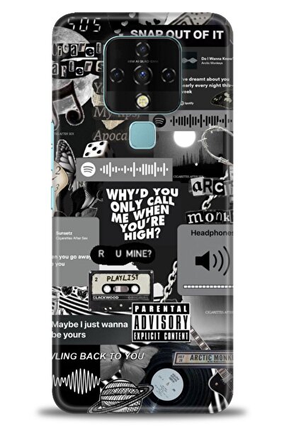 Rulet Aksesuar Tecno Camon 16 Compatible Hd Printed Silicone Case + Ceramic S...