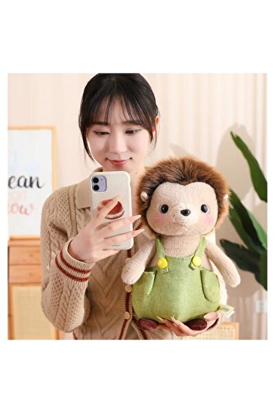 OEM Mascota de plus, Ariciul cu salopeta, verde, 26 cm