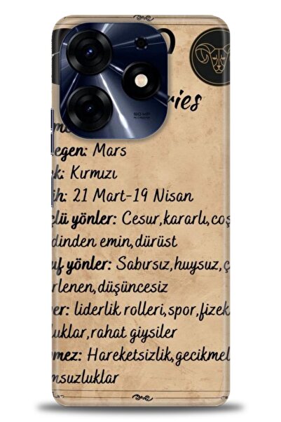 Rulet Aksesuar Tecno Spark 10 Pro Compatible Hd Printed Silicone Case + Ceram...