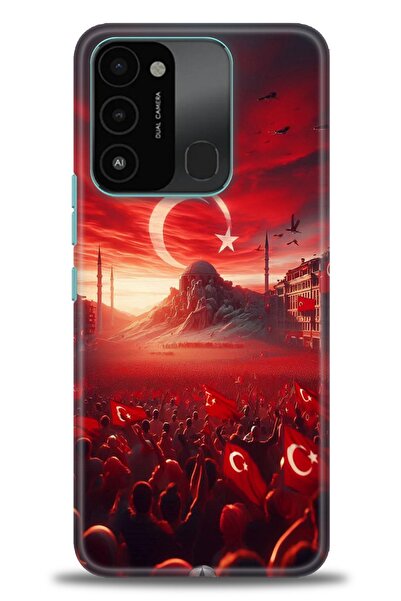 kılıfevreni غطاء متوافق مع هاتف Tecno Spark 8C A+ Plus HD مطبوع - غطاء من الس...