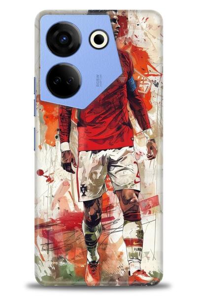 Rulet Aksesuar Tecno Camon 20 Pro 4g Compatible Hd Printed Silicone Case + Ce...