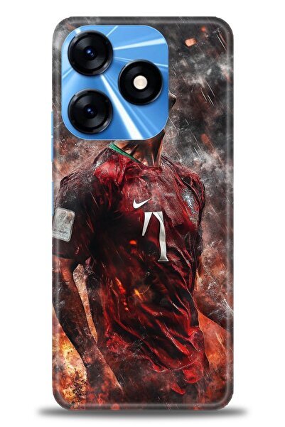 Rulet Aksesuar حافظة سيليكون متوافقة مع هاتف Tecno Spark 10 4G HD مطبوع + واق...