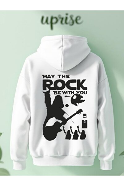 Vordevia Hanorac May The Rock Be With You cu imprimeu din bumbac cu 3 fire O ...