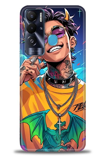 kılıfevreni غطاء تكنو بوفا نيو المتوافق مع A+ Plus غطاء HD مطبوع - غطاء سيليك...