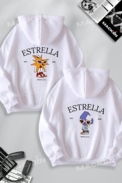 darkopia Set de 2 hanorace cu glugă cu design imprimat Dear Kombini Estrella