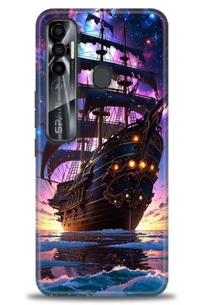 kılıfevreni غطاء متوافق مع هاتف Tecno Spark 7 Pro A+ Plus غطاء HD مطبوع - غطا...