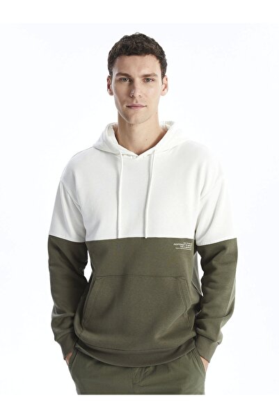 LC Waikiki Hanorac gros pentru bărbați, gri, cu mânecă lungă, color block, XSIDE