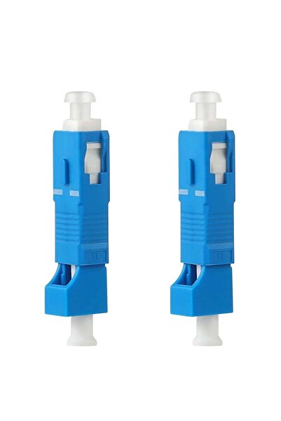 HOFEESEA 2-Pack Single Mode 9/125um SC/UPC Male to LC/UPC Female Hybrid Optical Fiber Adapter Connec