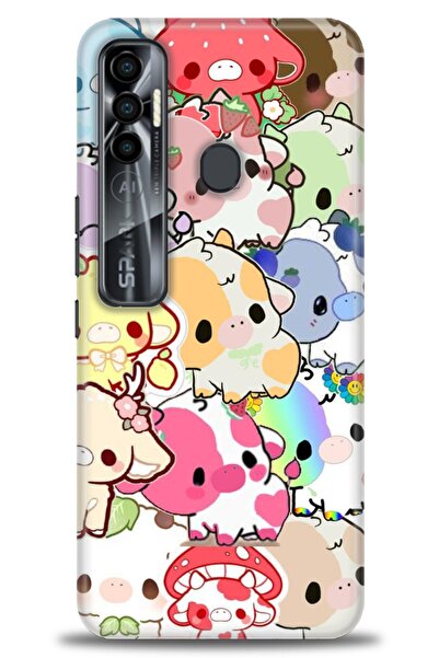 kılıfevreni غطاء متوافق مع هاتف Tecno Spark 7 Pro A+ Plus غطاء HD مطبوع - غطا...