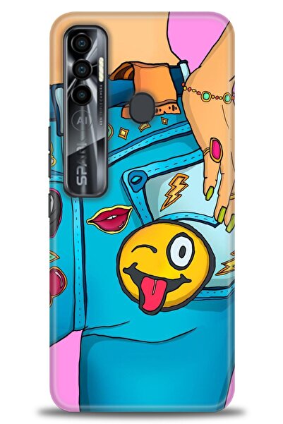 kılıfevreni غطاء متوافق مع هاتف Tecno Spark 7 Pro A+ Plus غطاء HD مطبوع - غطا...