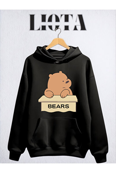 Vordevia سويت شيرت قطني كبير الحجم مطبوع عليه دببة