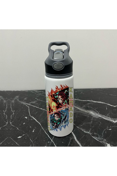 Define Moyas Demon Slayer Tanjiro Cold Water Bottle with Straw