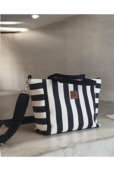 Al Ver Gülüm Geantă tote pentru femei, cu dungi, din material impermeabil, pentru utilizare zilnică