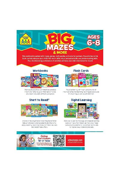School Zone Publishing BIG Mazes & More (Ages 6-8)