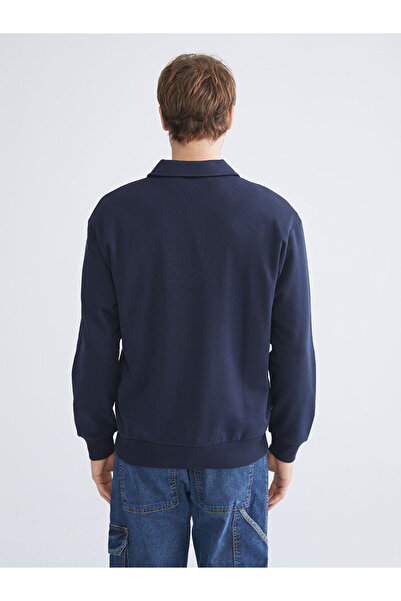 LC Waikiki Λαμπερές επιλογές από το Shining Store |   Ανδρικό χοντρό φούτερ με λαιμόκοψη πόλο