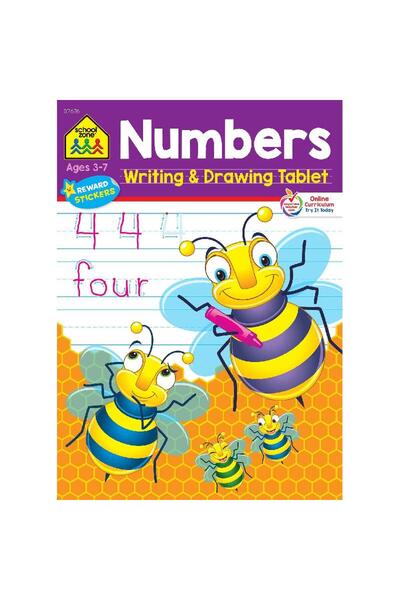 School Zone Publishing Numbers Writing & Drawing Tablet - Ages 3-7 Years