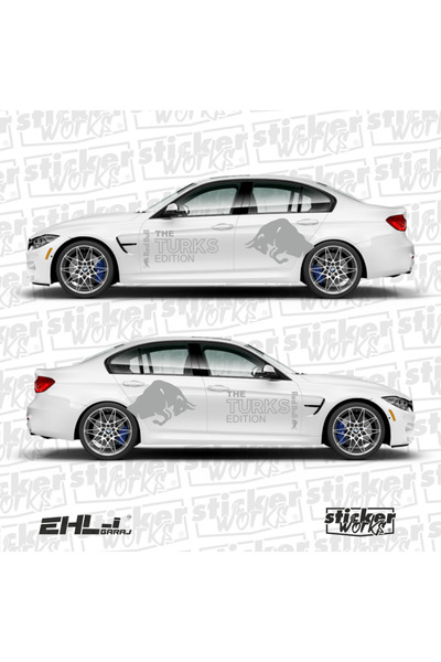 Sticker Works ملصق ريد بول إصدار التركين - مجموعة ملصقات جانبية للسيارة