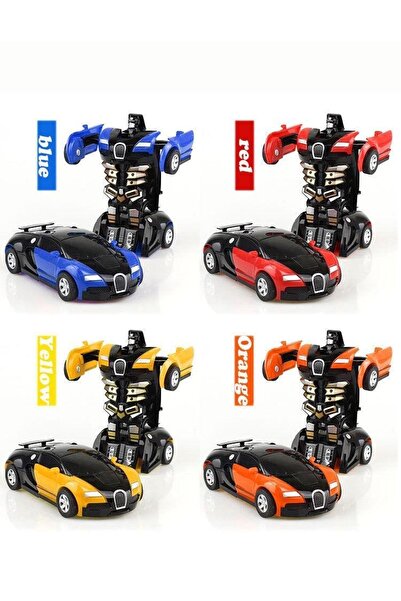 OMZ Eğitici Oyuncaklar Robota Dönüşen Bugatti Model Araba 1Adet Kız Erkek Çocuk Oyuncak