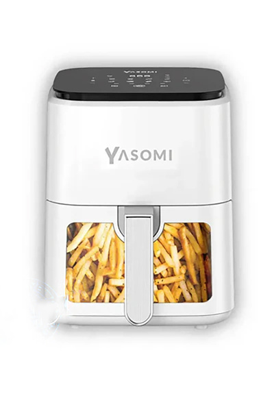 Yasomi Glass Airfryer Fryer Y35 White 1350w 3.5 Liter Glass Airfryer Fryer