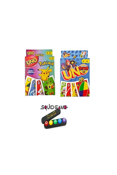 NEWBRENDHOME لعبة تعليمية للأولاد سكويد جيم 2 جونجي 5 تشيستون بوكيمون أونو وب...