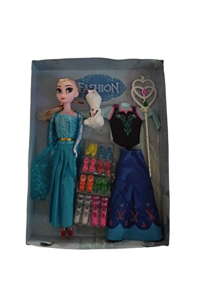 paraply Öğretici Oyuncaklar Karlar Ülkesi Elsa Şarkı Söyleyen Yedek Anna Elbiseli Bebek Toplam 20 Parça Eşya