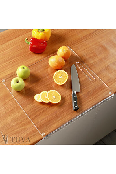 TUVA REKLAM لوح تقطيع عصري من البليكسي قابل للتعليق مع مقبض داخلي |   مطبخ صحي |   ديكورات توفا من الجيل الجديد