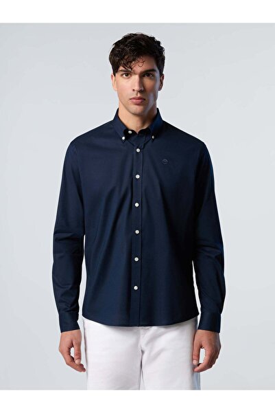 North Sails Regular Fit Geniş Yaka Pamuk Gömlek